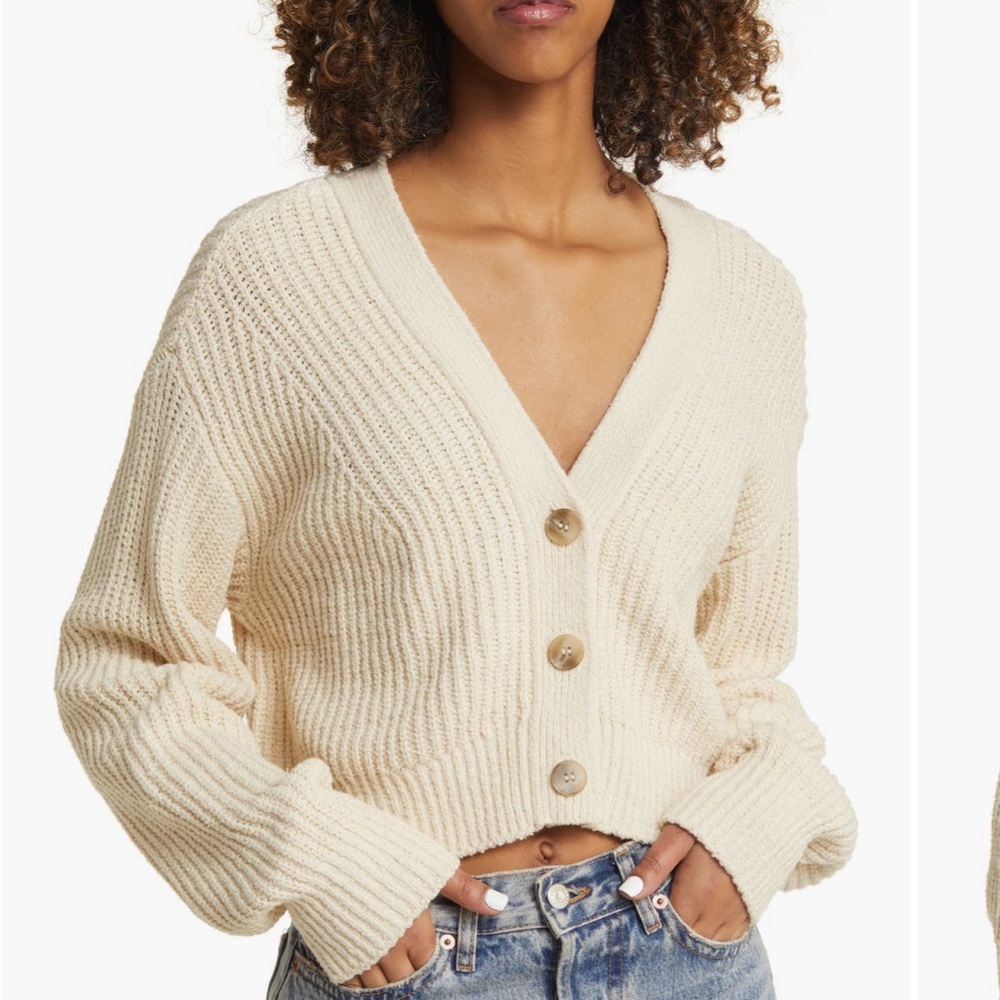 BP Cream Cardigan Sweater